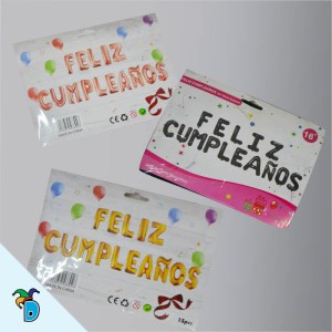 Letrero Globo Feliz Cumpleaños
